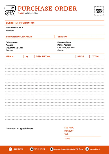Edit an Order Template