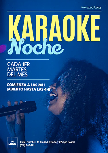 Edita un flyer de Karaoke