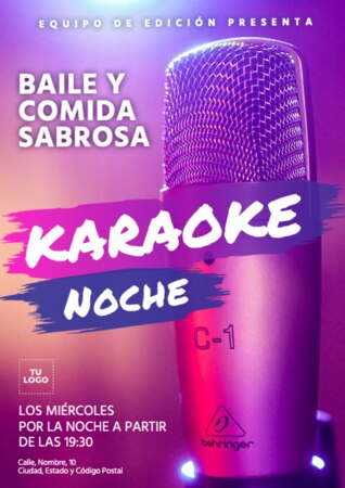 Edita un flyer de Karaoke