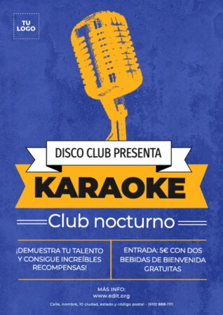 Edita un flyer de Karaoke