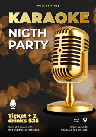 Edit a karaoke flyer