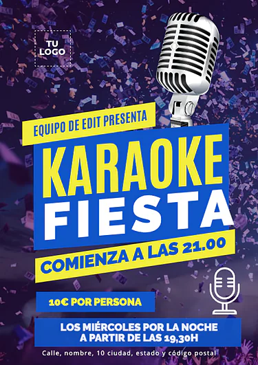 Edita un flyer de Karaoke