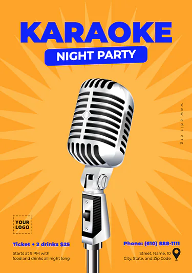 Edit a karaoke flyer