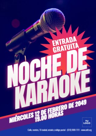 Edita un flyer de Karaoke
