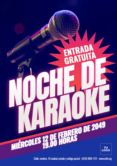 Edita un flyer de Karaoke