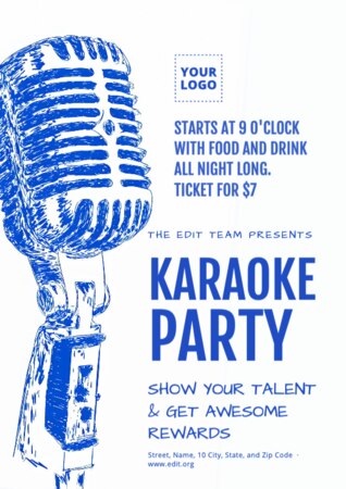 Edit a karaoke flyer
