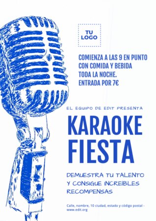 Edita un flyer de Karaoke