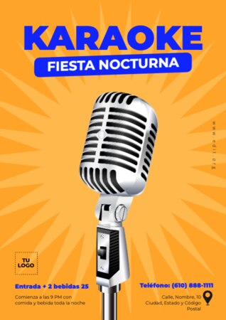 Edita un flyer de Karaoke