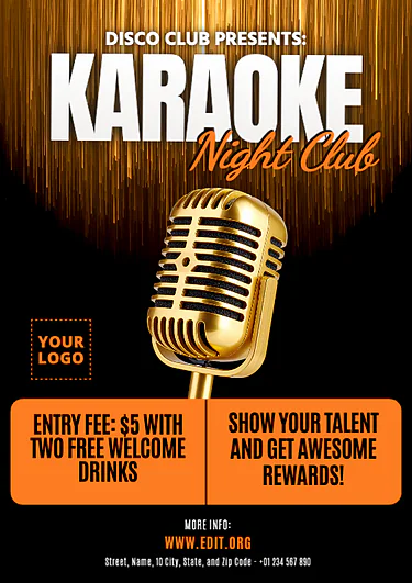 Edit a karaoke flyer