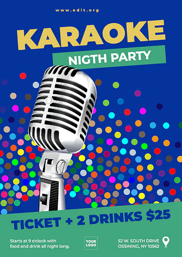 Edita un volantino per karaoke