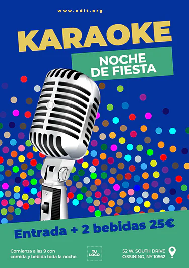 Edita un flyer de Karaoke