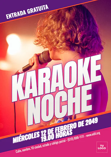 Edita un flyer de Karaoke