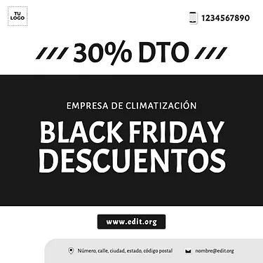 Edita tu plantilla de Black Friday
