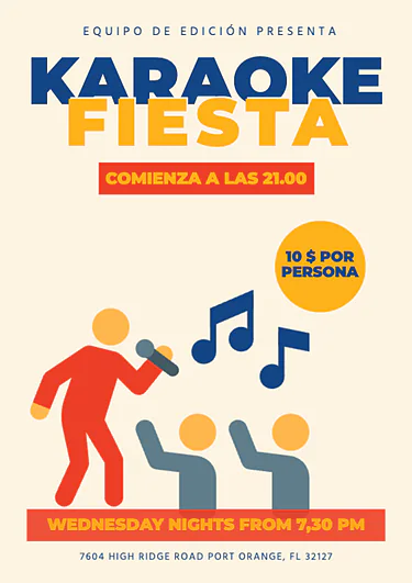 Edita un flyer de Karaoke