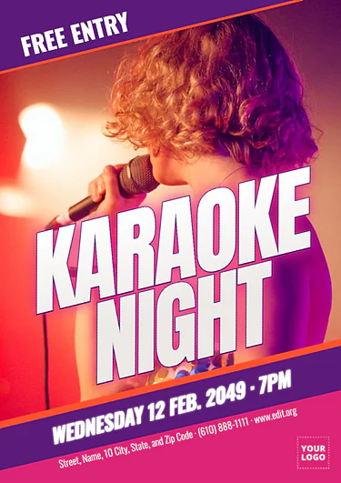 Edit a karaoke flyer