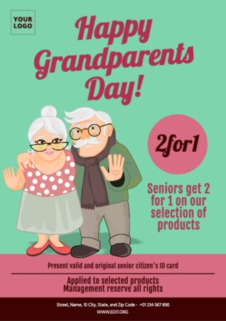 Bearbeite ein Design zum Großelterntag