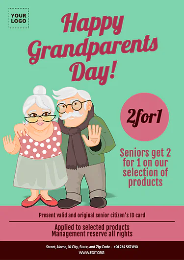 Edit a Grandparents Day sign