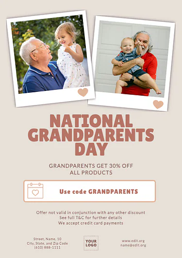 Edit a Grandparents Day sign