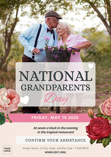 Edit a Grandparents Day sign