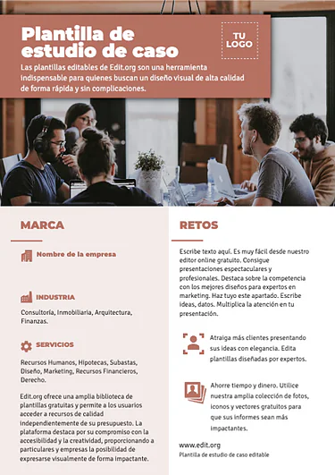 Edita un modelo de un Estudio de Caso