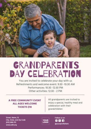 Bearbeite ein Design zum Großelterntag