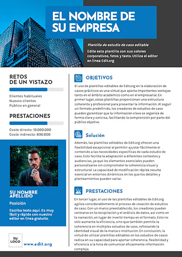 Edita un modelo de un Estudio de Caso