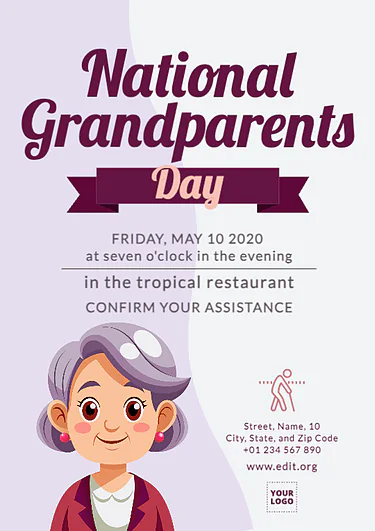 Edit a Grandparents Day sign