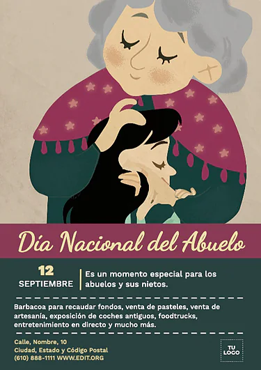 Edita un cartel del Día de los Abuelos