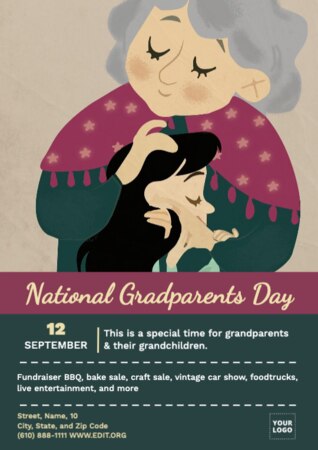 Bearbeite ein Design zum Großelterntag