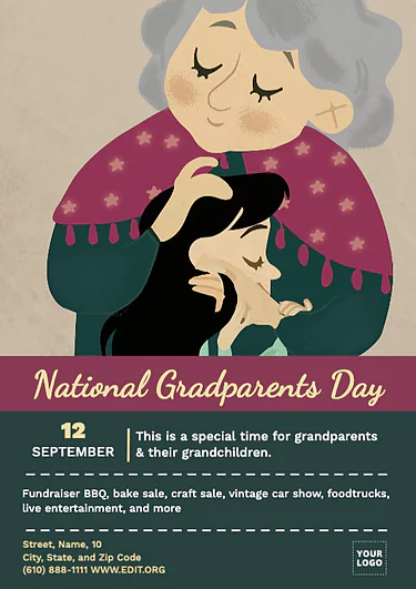 Edit a Grandparents Day sign
