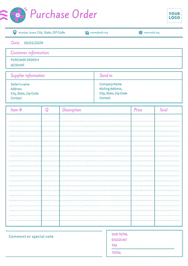 Edit an Order Template