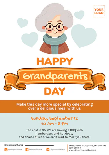 Edit a Grandparents Day sign