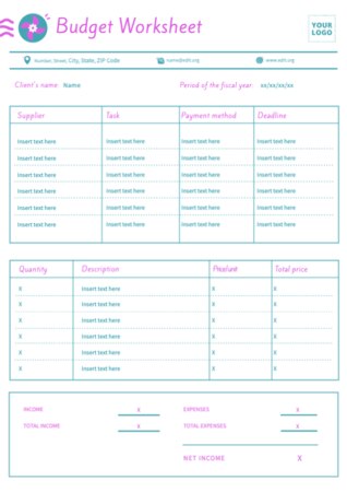 Edytuj szablon budżetu