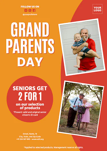 Edit a Grandparents Day sign