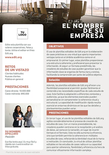 Edita un modelo de un Estudio de Caso