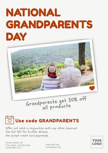 Edit a Grandparents Day sign