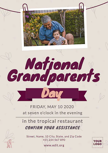 Edit a Grandparents Day sign