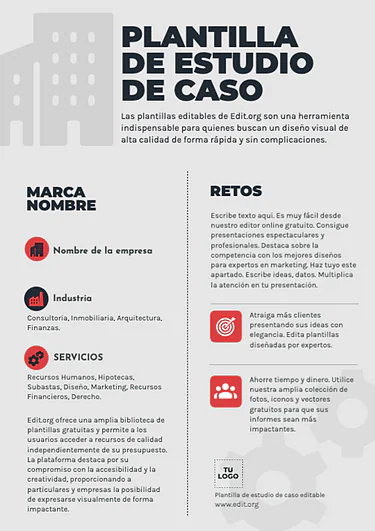 Edita un modelo de un Estudio de Caso