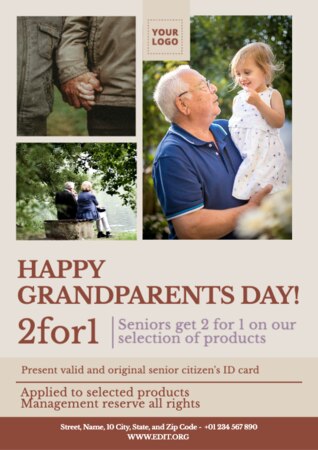 Bearbeite ein Design zum Großelterntag