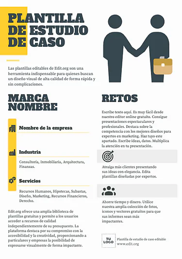 Edita un modelo de un Estudio de Caso