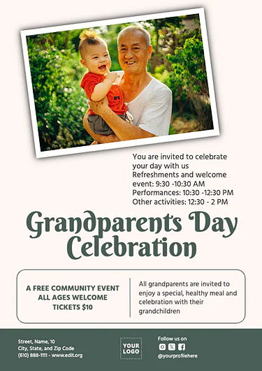 Edit a Grandparents Day sign