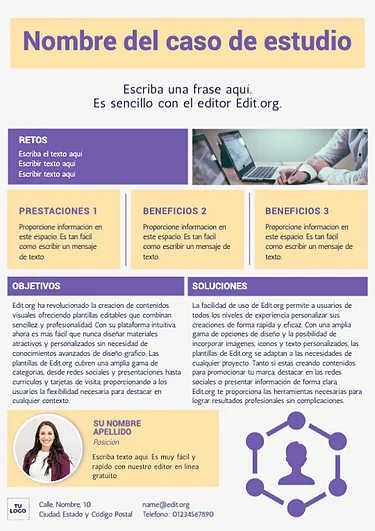 Edita un modelo de un Estudio de Caso
