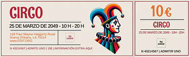 Edita una plantilla de circo
