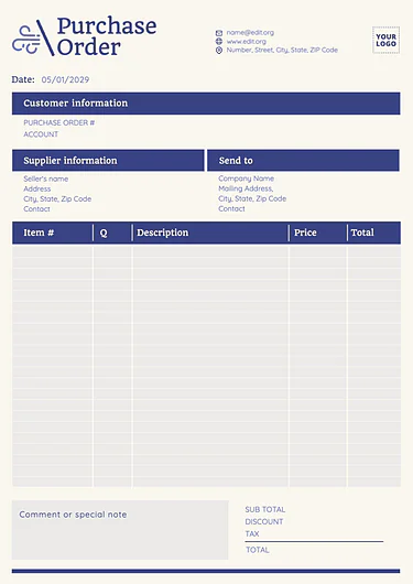 Edit an Order Template