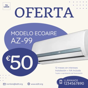 Edita un diseño de Aire Acondicionado