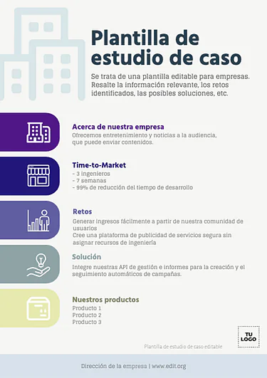 Edita un modelo de un Estudio de Caso
