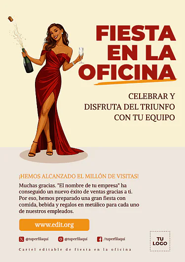 Edita un flyer de Fiesta Corporativa