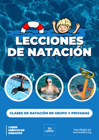 Edita un rótulo de normas de piscina