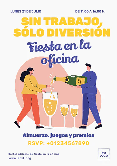 Edita un flyer de Fiesta Corporativa