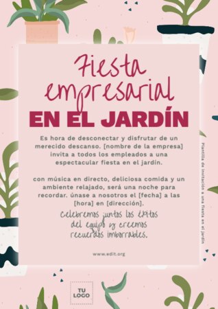 Edita un flyer de Fiesta Corporativa